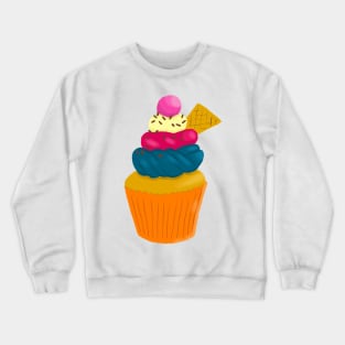 princess party cupcakes on blush pink | repeat pattern Crewneck Sweatshirt